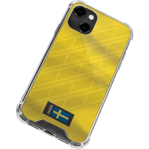 Sweden Soccer Flag iPhone 14 Clear Case